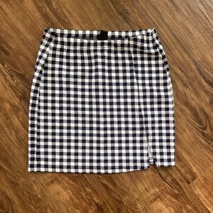 SHEIN Black and White Pencil Skirt Knee-Length Casual